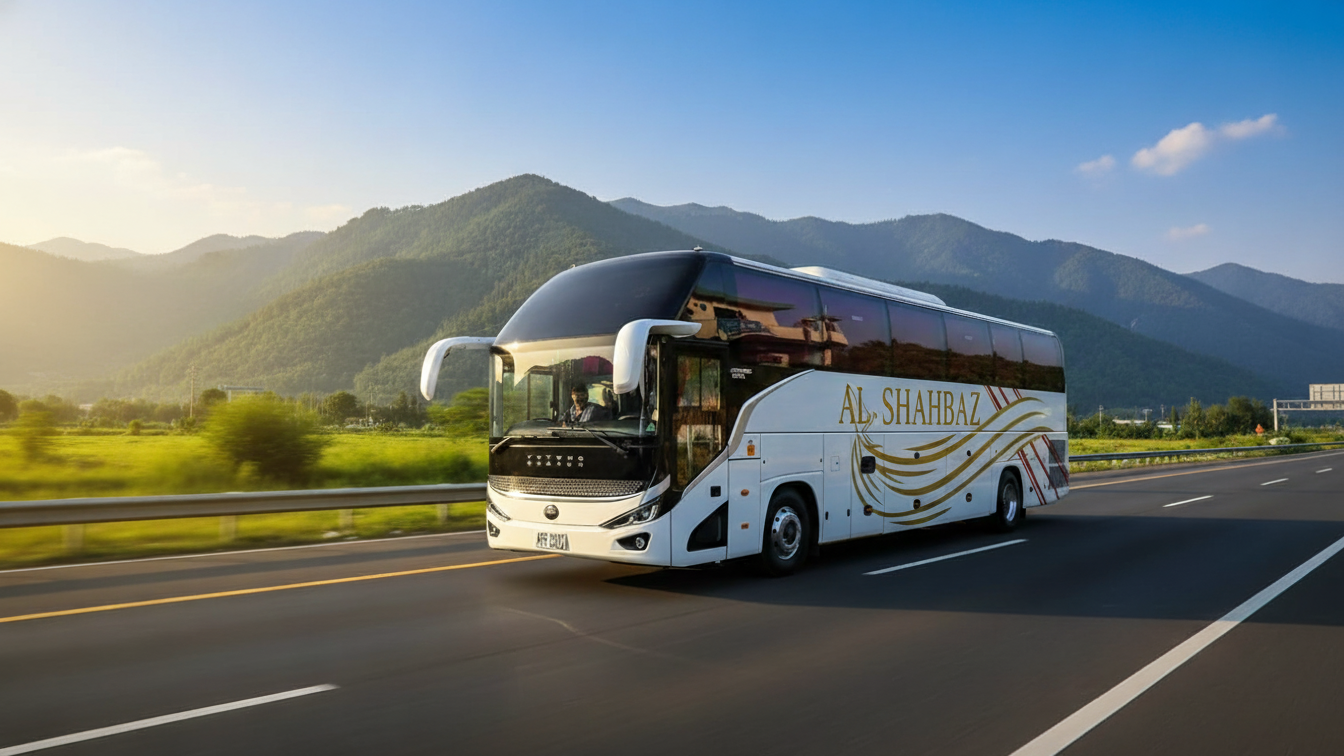 Al-Shahbaz Luxury Bus on Highway